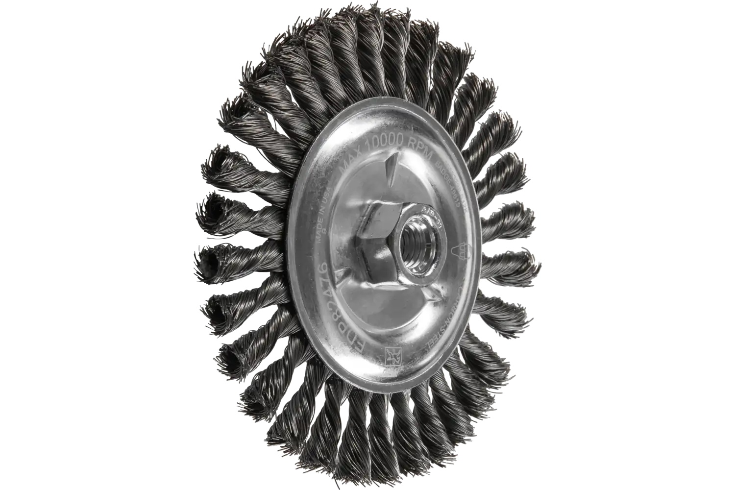 Picture of Pferd Full Cable Knot Wire Wheel Brush 6" Dia. .016 Carbon Steel 5/8-11" Thread Retail
